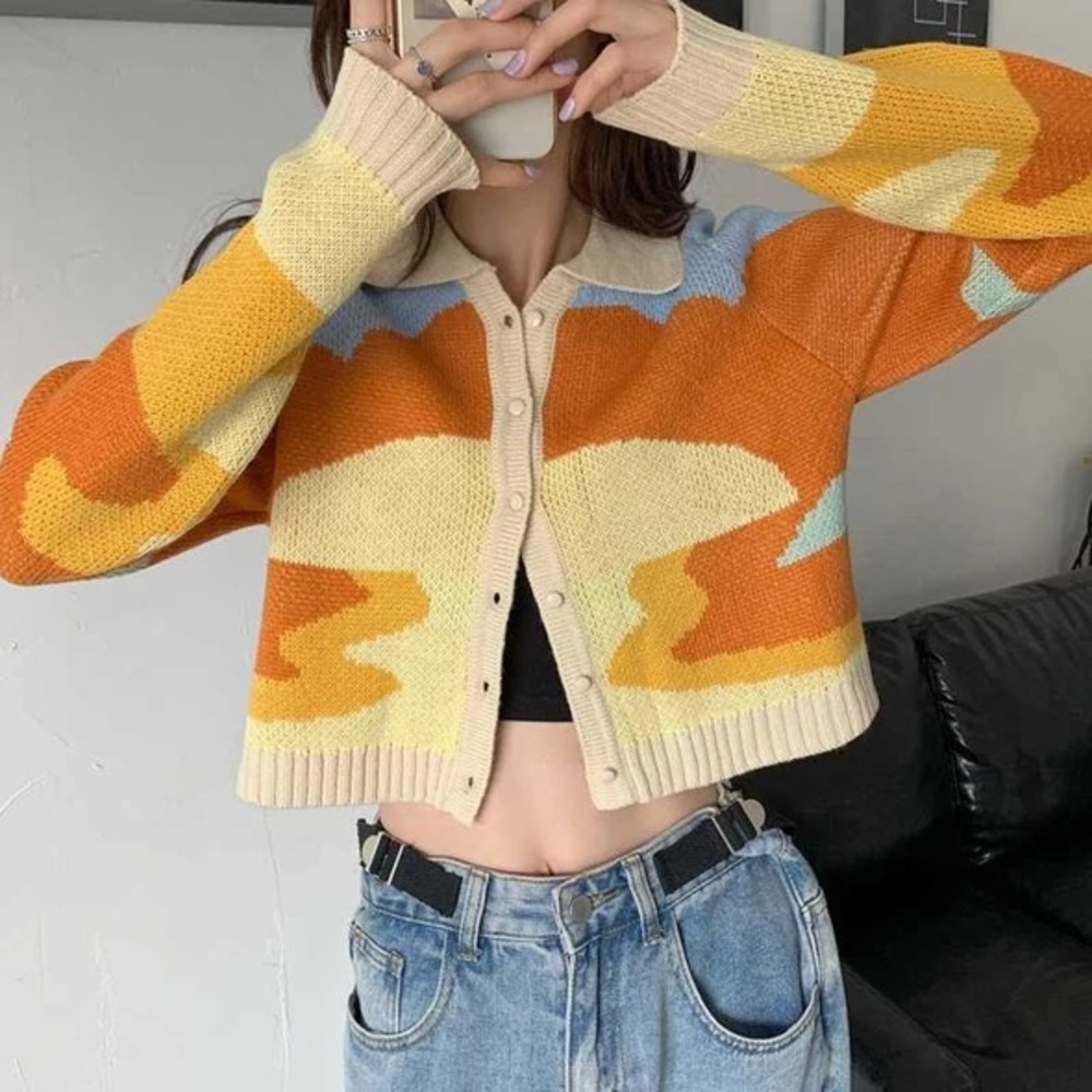 Sunset knit crop sweater